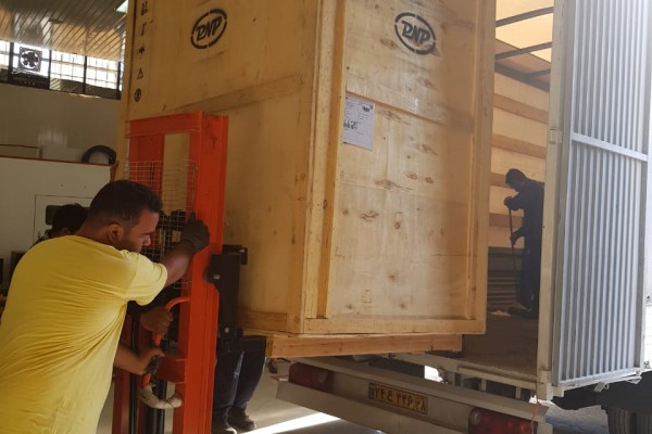 Loading and delivery of Micro PET system (Xtrim) of Imam Reza Hospital, Kermanshah
